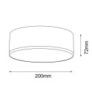 Bathroom ceiling lamps - Shilo Plafond Zama - Black IP44 (200 mm) 4000K 8587 - product 2