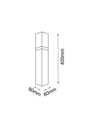 Shilo Garden Słupek ogrodowy Fuku - Antracyt (400 mm) 9916 - produkt 2