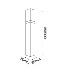 Garden lamps - Shilo Garden Fuku Garden Pole - Anthracite (800 mm) 9917 - product 2