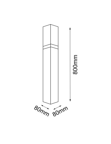 Shilo Garden Słupek ogrodowy Fuku - Antracyt (800 mm) 9917 - produkt 2
