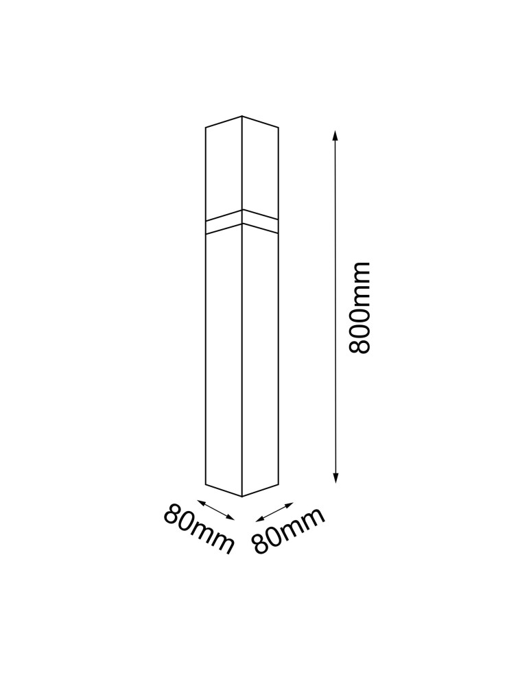 Garden lamps - Shilo Garden Fuku Garden Pole - Anthracite (800 mm) 9917 - product kolory-swiatla.pl 2