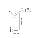 Garden lamps - Shilo Garden Post Gosen 1 - Anthracite (600 mm) 9909 - product 2