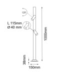 Garden lamps - Shilo Garden Post Gosen 2 - Anthracite (1000 mm) 9910 - product 2
