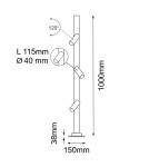 Garden lamps - Shilo Garden Post Gosen 3 - Anthracite (1000 mm) 9911 - product 2