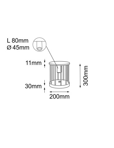 Shilo Garden Lampa stojąca ogrodowa Hagi - Antracyt (300 mm) 9905 - produkt 2