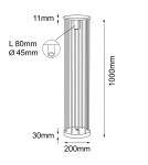 Garden lamps - Shilo Garden Standing Lamp Hagi - Anthracite (1000 mm) 9907 - product 2