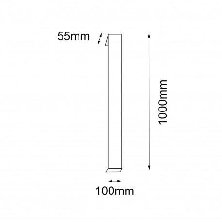 Shilo Garden Kinkiet zewnętrzny Hikone - Antracyt (1000 mm) 3000K 9923