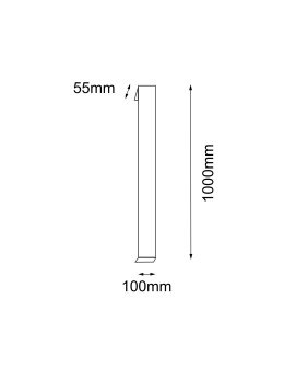 Shilo Garden Outdoor wall lamp Hikone - Anthracite (1000 mm) 4000K 9924 - product 2