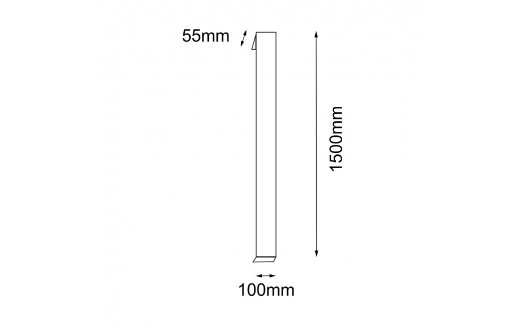 Shilo Garden Kinkiet zewnętrzny Hikone - Antracyt (1500 mm) 3000K 9925