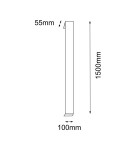 Outdoor wall lamps - Shilo Garden Outdoor wall lamp Hikone - Anthracite (1500 mm) 4000K 9926 - product 2