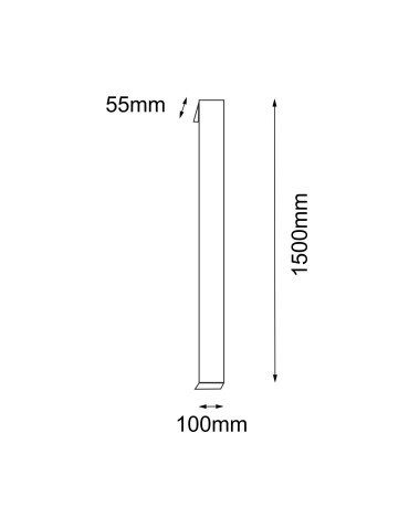 Shilo Garden Kinkiet zewnętrzny Hikone - Antracyt (1500 mm) 4000K 9926 - produkt 2