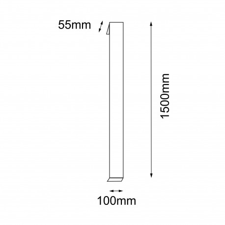 Shilo Garden Kinkiet zewnętrzny Hikone - Antracyt (1500 mm) 4000K 9926