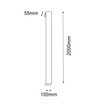 Outdoor wall lamps - Shilo Garden Outdoor wall lamp Hikone - Anthracite (2000 mm) 4000K 9928 - product 2