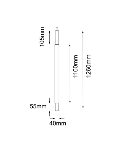Shilo Garden Lampa wisząca zewnętrzna Natsu - Antracyt (1260 mm) 9901 - produkt 2