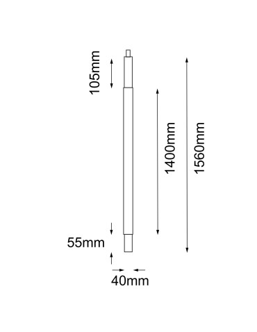 Shilo Garden Lampa wisząca zewnętrzna Natsu - Antracyt (1560 mm) 9902 - produkt 2