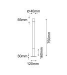 Garden lamps - Shilo Garden Standing Lamp Natsu 2 - Anthracite (750 mm) 9903 - product 2