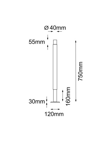 Shilo Garden Standing Lamp Natsu 2 - Anthracite (750 mm) 9903 - product 2