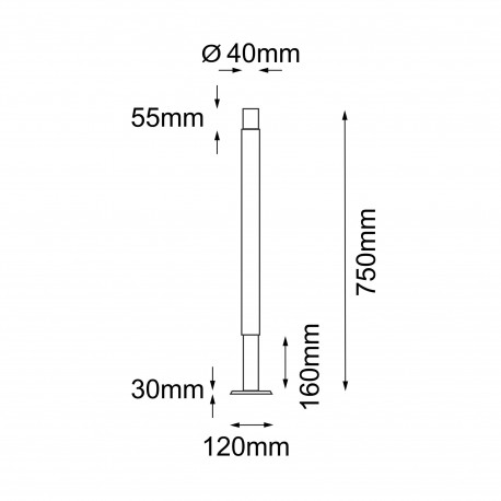 Shilo Garden Lampa stojąca ogrodowa Natsu 2 - Antracyt (750 mm) 9903