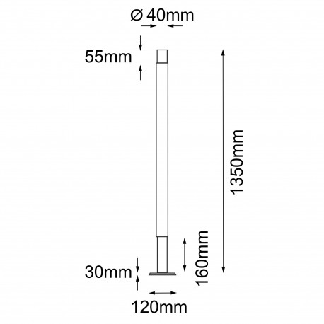 Shilo Garden Lampa stojąca ogrodowa Natsu 2 - Antracyt (1350 mm) 9904