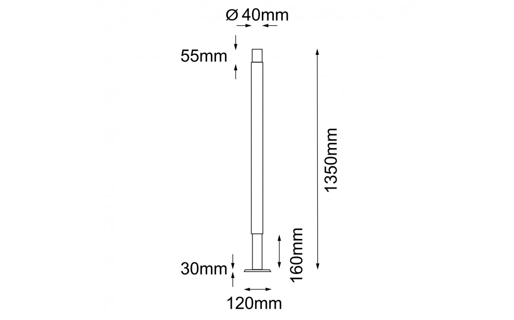 Shilo Garden Lampa stojąca ogrodowa Natsu 2 - Antracyt (1350 mm) 9904