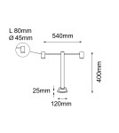 Garden lamps - Shilo Garden Garden Pole Niseko - Anthracite (400 mm) 9921 - product 2