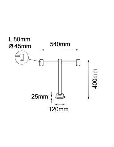 Shilo Garden Garden Pole Niseko - Anthracite (400 mm) 9921 - product 2