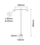 Garden lamps - Shilo Garden Post Niseko - Anthracite (800 mm) 9922 - product 2