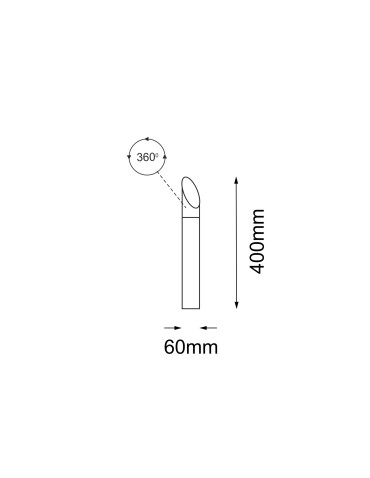 Shilo Garden Garden Pole Saga - Anthracite (400 mm) 9918 - product 2