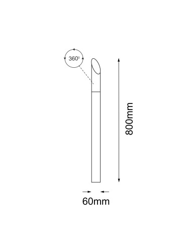 Shilo Garden Słupek ogrodowy Saga - Antracyt (800 mm) 9920 - produkt 2