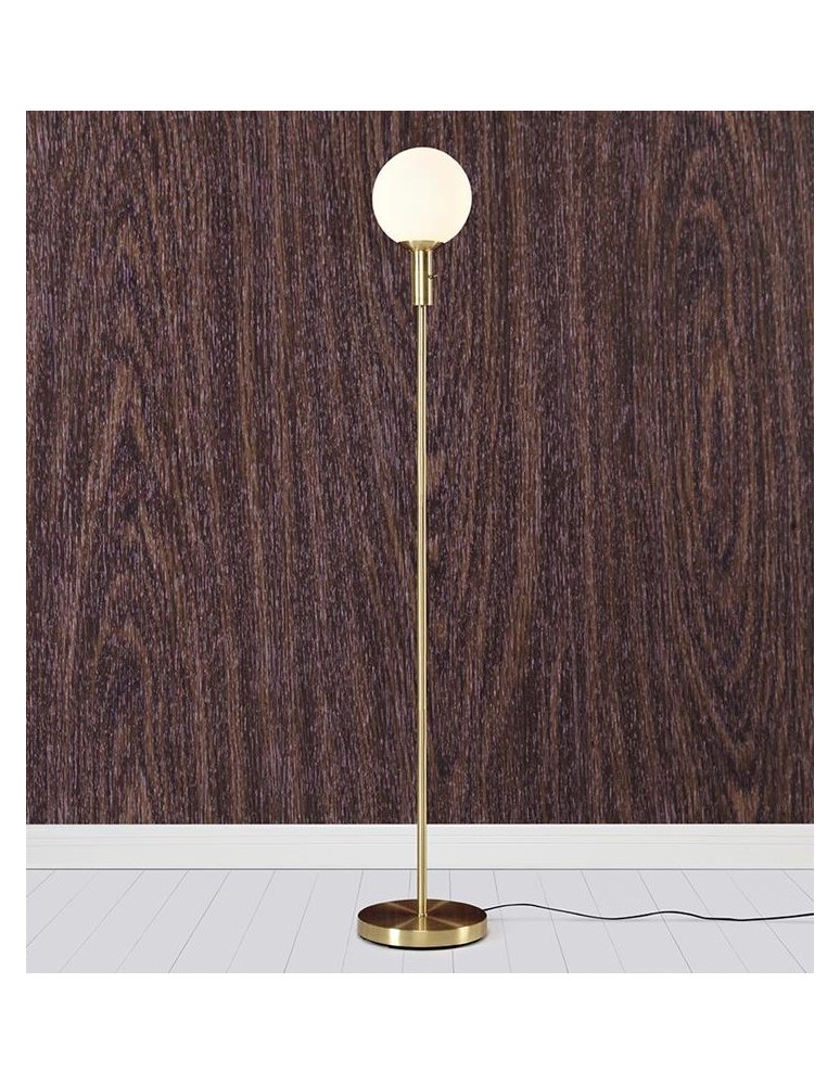 Floor lamps - Markslojd MINNA Floor 1L Brushed Brass/White 106867 - product kolory-swiatla.pl 2