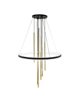 Amplex Lampa wisząca Luna - Mosiądz mat-czarna 3000K 5215