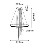 Modern pendant lamps - Amplex Luna Pendant Lamp - Brass matte-black 3000K 5215 - product 2