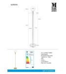 Floor lamps - Markslojd MINNA Floor 1L Brushed Brass/White 106867 - product 3