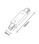 Accessories for 1 phase busbars - Antigo Straight power switch for surface-mounted busbar 1F 230V - White 6356 - product 2