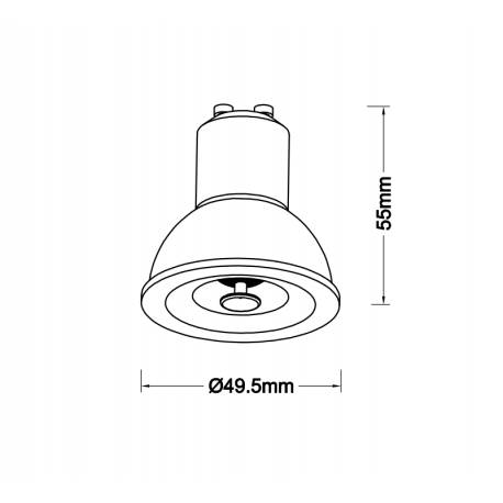 Azzardo LAMPA LED 7W GU10 4000K GO Złoty Połysk 1xLED AZ6055