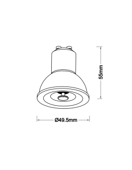 Azzardo LED LAMPA 7W GU10 4000K GO Gold Gloss 1xLED AZ6055 - product 2