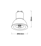 LED GU10 230V bulbs - Azzardo LED LAMPA 7W GU10 3000K CH Chrome 1xLED AZ6052 - product 2