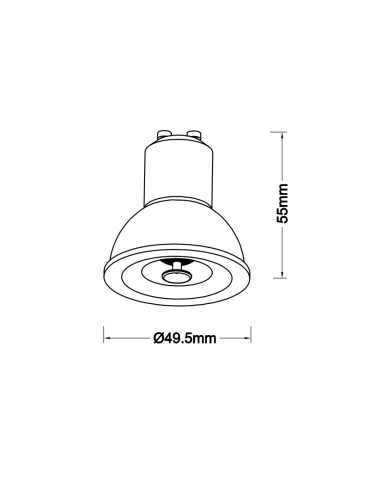 Azzardo LED LAMPA 7W GU10 3000K CH Chrome 1xLED AZ6052 - product 2