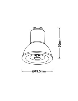 Azzardo LED LAMPA 7W GU10 3000K GO Gold Gloss 1xLED AZ6054 - product 2