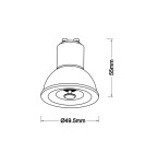 LED GU10 230V bulbs - Azzardo LED LAMPA 7W GU10 4000K CH Chrome 1xLED AZ6053 - product 2