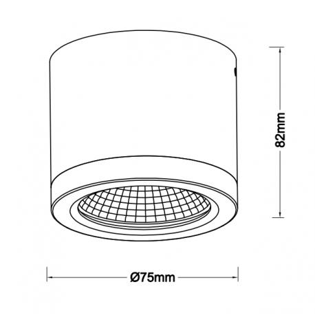 Azzardo CONYON IP54 10W CCT SWITCH BK Czarny Mat/Transparentny 1xLED Lampa Natynkowa Przełącznik Zmiany Barwy Światła AZ6025