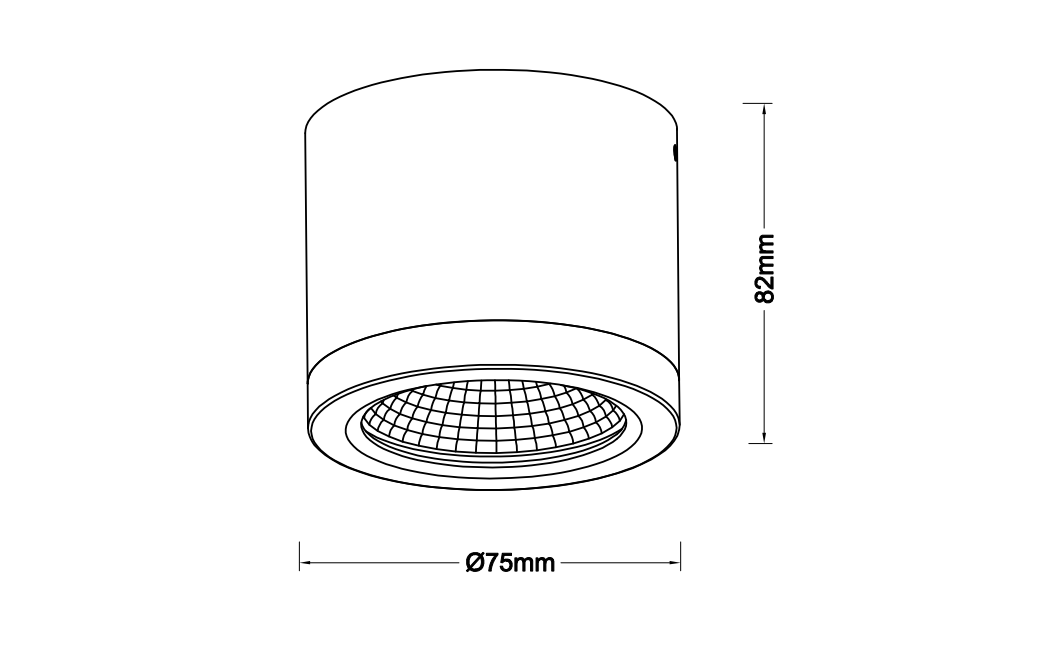 Azzardo CONYON IP54 10W CCT SWITCH BK Czarny Mat/Transparentny 1xLED Lampa Natynkowa Przełącznik Zmiany Barwy Światła AZ6025