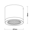 Outdoor ceiling lamps - Azzardo CONYON IP54 10W CCT SWITCH WH White/Transparent 1xLED Surface Mounted Light Switch Lamp AZ6026 - product 2