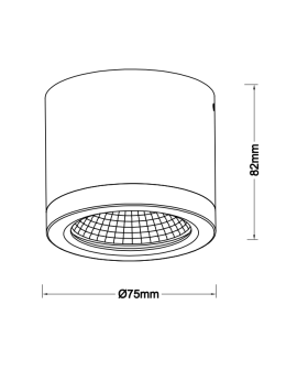 Azzardo CONYON IP54 10W CCT SWITCH WH Biały/Transparentny 1xLED Lampa Natynkowa Przełącznik Zmiany Barwy Światła AZ6026 - produkt 2
