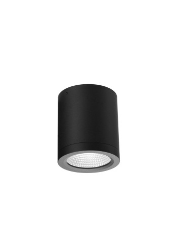 Azzardo CONYON IP54 15W CCT SWITCH BK Czarny Mat/Transparentny 1xLED Lampa Natynkowa Przełącznik Zmiany Barwy Światła AZ6027