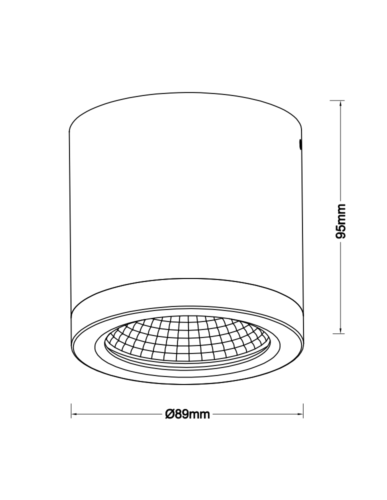 Outdoor ceiling lamps - Azzardo CONYON IP54 15W CCT SWITCH BK Black Matte/Transparent 1xLED Surface-mounted Lamp with Light Color Change Switch AZ6027 - product kolory-swiatla.pl 2