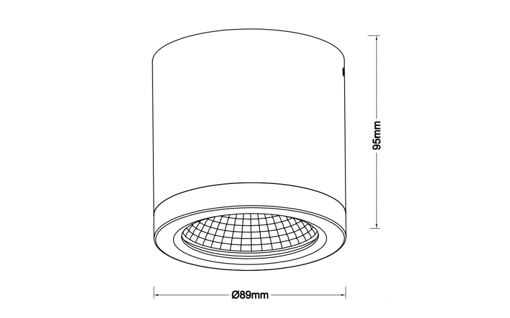 Azzardo CONYON IP54 15W CCT SWITCH BK Czarny Mat/Transparentny 1xLED Lampa Natynkowa Przełącznik Zmiany Barwy Światła AZ6027