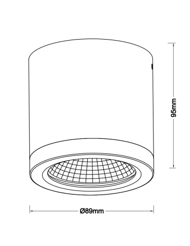 Azzardo CONYON IP54 15W CCT SWITCH WH White/Transparent 1xLED Surface Mounted Light Switch Lamp AZ6028 - product 2