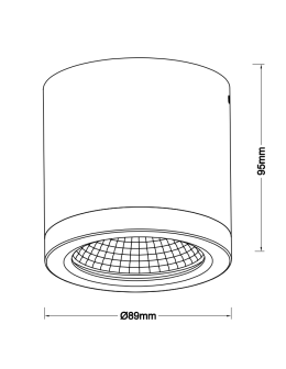 Azzardo CONYON IP54 15W CCT SWITCH WH White/Transparent 1xLED Surface Mounted Light Switch Lamp AZ6028 - product 2