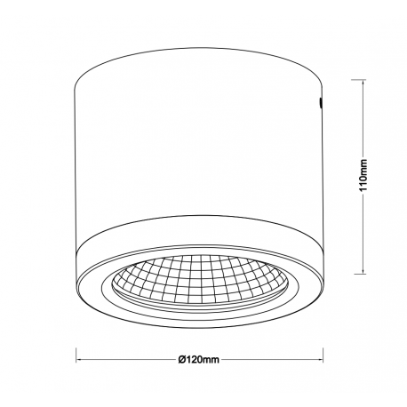 Azzardo CONYON IP54 25W CCT SWITCH BK Czarny Mat/Transparentny 1xLED Lampa Natynkowa Przełącznik Zmiany Barwy Światła AZ6029